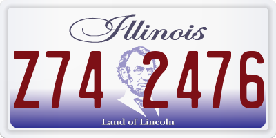 IL license plate Z742476