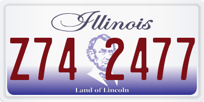 IL license plate Z742477