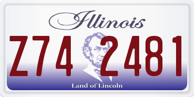 IL license plate Z742481