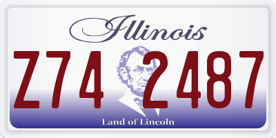 IL license plate Z742487
