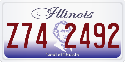 IL license plate Z742492