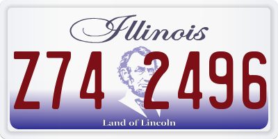 IL license plate Z742496
