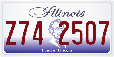 IL license plate Z742507