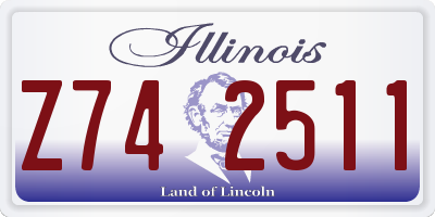 IL license plate Z742511