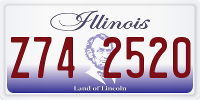 IL license plate Z742520