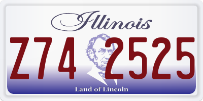 IL license plate Z742525