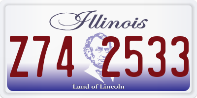 IL license plate Z742533