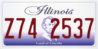 IL license plate Z742537