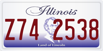 IL license plate Z742538