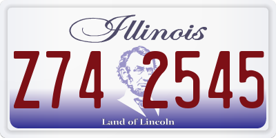 IL license plate Z742545