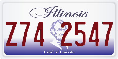 IL license plate Z742547