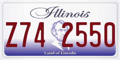 IL license plate Z742550