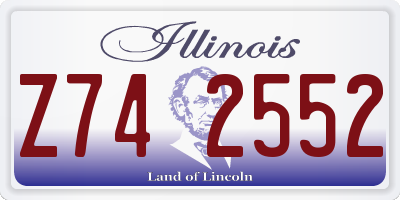 IL license plate Z742552
