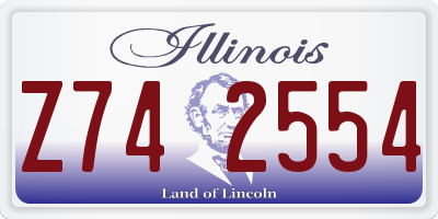 IL license plate Z742554