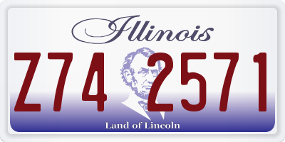 IL license plate Z742571