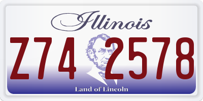 IL license plate Z742578