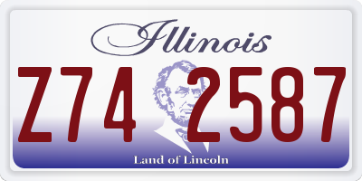 IL license plate Z742587