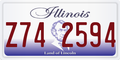 IL license plate Z742594