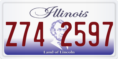 IL license plate Z742597