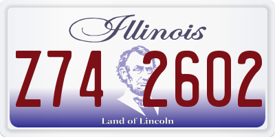 IL license plate Z742602