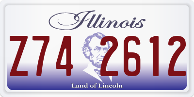 IL license plate Z742612