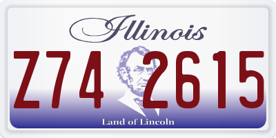 IL license plate Z742615