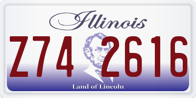 IL license plate Z742616