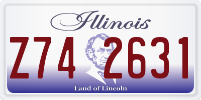 IL license plate Z742631