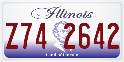 IL license plate Z742642
