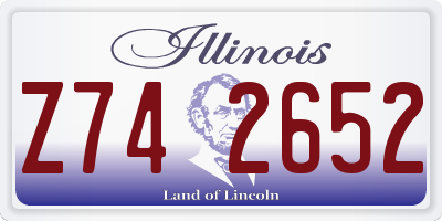 IL license plate Z742652
