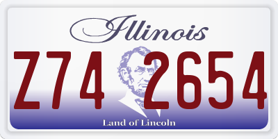 IL license plate Z742654