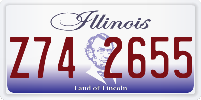 IL license plate Z742655