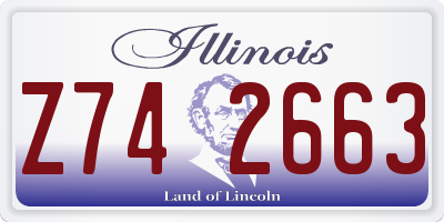 IL license plate Z742663