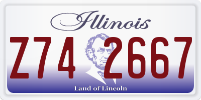 IL license plate Z742667