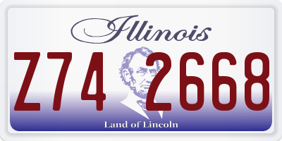 IL license plate Z742668