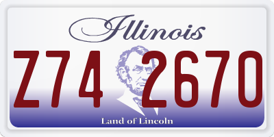 IL license plate Z742670