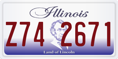 IL license plate Z742671