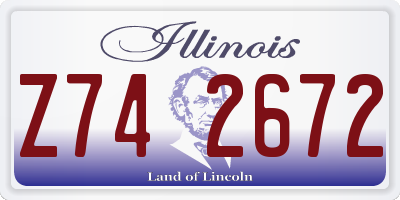 IL license plate Z742672