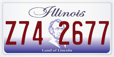 IL license plate Z742677