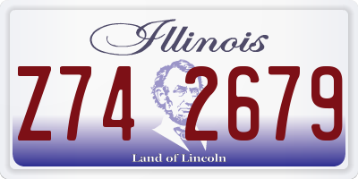 IL license plate Z742679