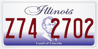 IL license plate Z742702