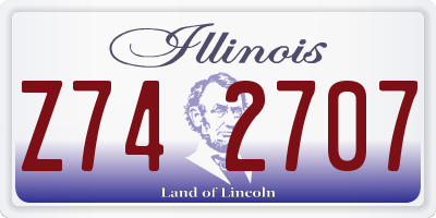IL license plate Z742707