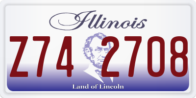 IL license plate Z742708