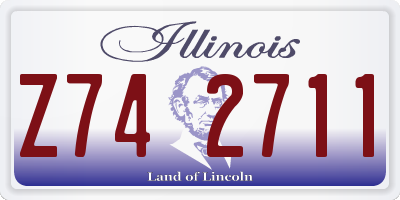 IL license plate Z742711