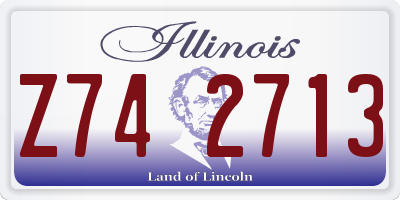 IL license plate Z742713