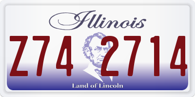 IL license plate Z742714