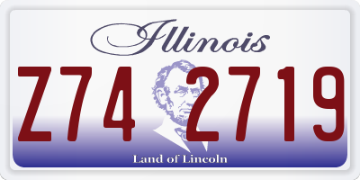 IL license plate Z742719