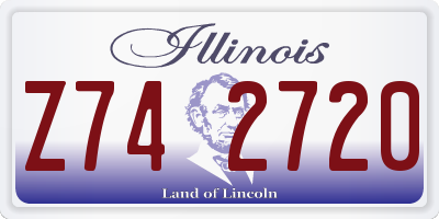 IL license plate Z742720