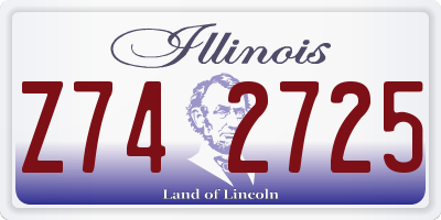 IL license plate Z742725