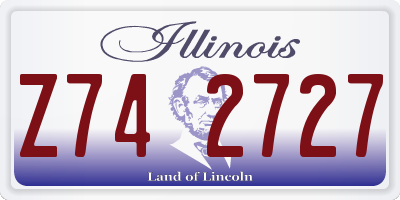 IL license plate Z742727
